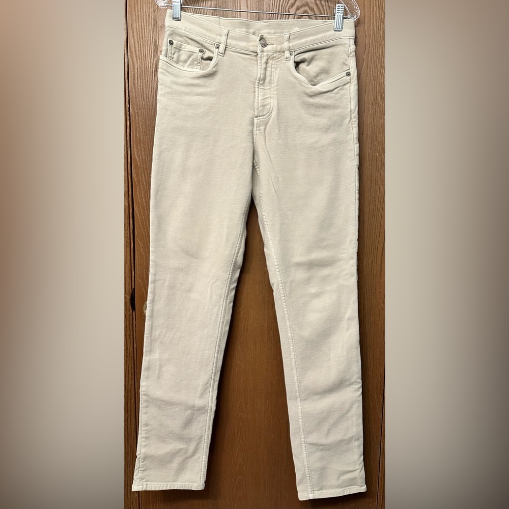 Faherty Jeans Mens 31x32 Stone Color Slim Straight Leg Cotton Blend